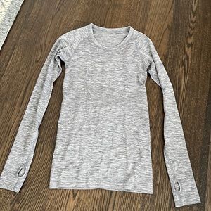 Lululemon Women’s Swiftly Tech Long Sleeve Shirt Top - Slate/White - Size 4